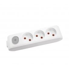 Колодка Viko Multi-let 3 гнізда без заземлення з вимикачем Колодка Viko Multi-let 3 гнізда без заземлення з вимикачем